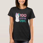 100th Day Of School Colourful Llama Happy 100 Llam T-shirt (Voorkant)