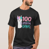 100th Day Of School Colourful Llama Happy 100 Llam T-shirt (Voorkant)