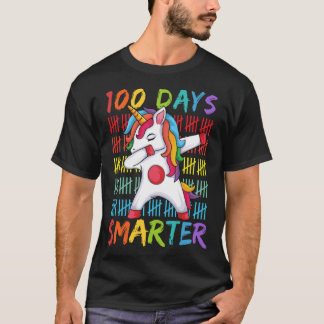 100th Day of School Dabbing Unicorn 100 Days Smart T-shirt