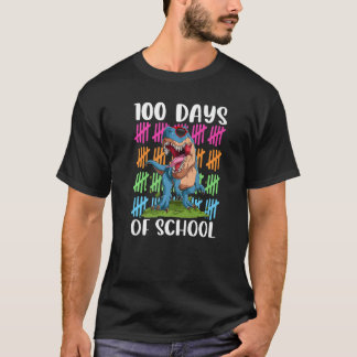 100th Day of School Dino Kids Happy 100 Days Dinos T-shirt