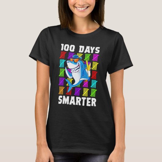 100th Day Of School For Toddlers Kid Shark T-shirt (Voorkant)