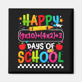 100th Day Of School Happy 100 Days Math Equation T Magneet (Voorkant)