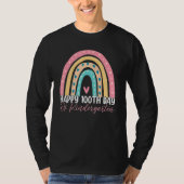 100th Day Of School Kindergarten Teacher Rainbow T T-shirt (Voorkant)