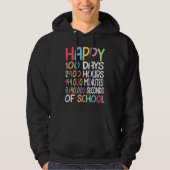 100th Day Of School Math Teacher Happy 100 Days Of Hoodie (Voorkant)