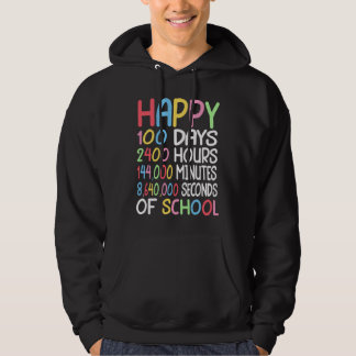 100th Day Of School Math Teacher Happy 100 Days Of Hoodie