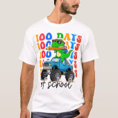100th Day of School Monster Truck Dinosaur Fun T-shirt (Voorkant)