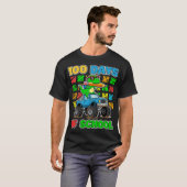 100th Day of School Monster Truck Dinosaur Fun T-shirt (Voorkant volledig)