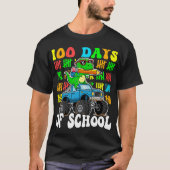 100th Day of School Monster Truck Dinosaur Fun T-shirt (Voorkant)