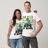 100th Day of School Monster Truck Dinosaur Fun T-shirt (Unisex)