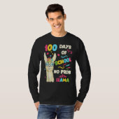 100th Day Of School No Prob Lama 100 Days Smarter T-shirt (Voorkant volledig)