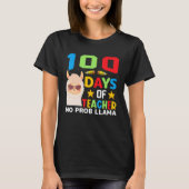100th day of school No Prob Llama 100 days Smarter T-shirt (Voorkant)