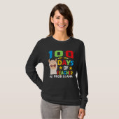 100th day of school No Prob Llama 100 days Smarter T-shirt (Voorkant volledig)
