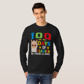 100th day of school No Prob Llama 100 days Smarter T-shirt (Voorkant volledig)