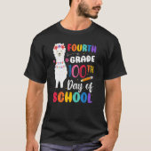 100th Day Of School No Prob Llama 100th Day Fourth T-shirt (Voorkant)