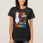 100th day of school No Prob Llama Happy 100th day  T-shirt (Voorkant)