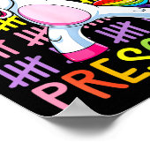 100th Day Of School Of Preschool Unicorn 100 Days  Poster (Hoek)