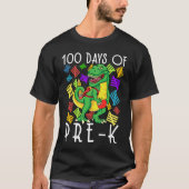 100th Day of School Pre kindergarten Dinosaur 100 T-shirt (Voorkant)