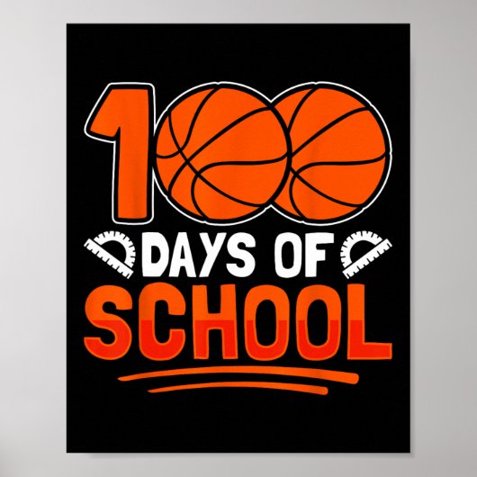 100th Day Of School Sketll 100 Days Of School Kids Poster (Voorkant)