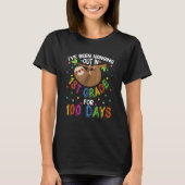 100th Day Of School Sloth Design 1st Grade 100 Day T-shirt (Voorkant)