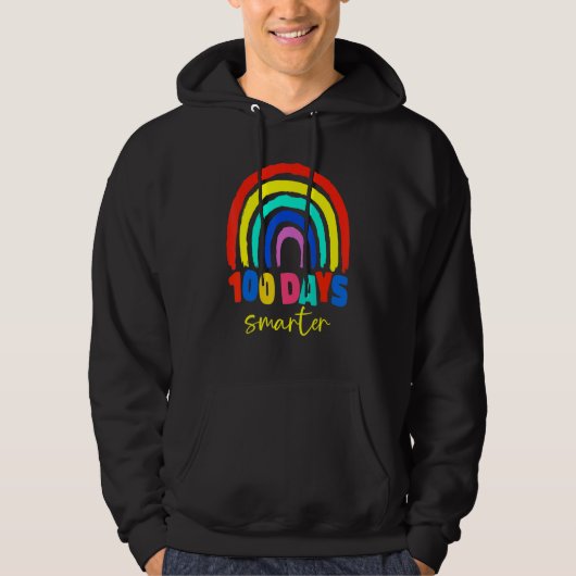 100th Day Of School Teacher 100 Days Smarter Boho  Hoodie (Voorkant)