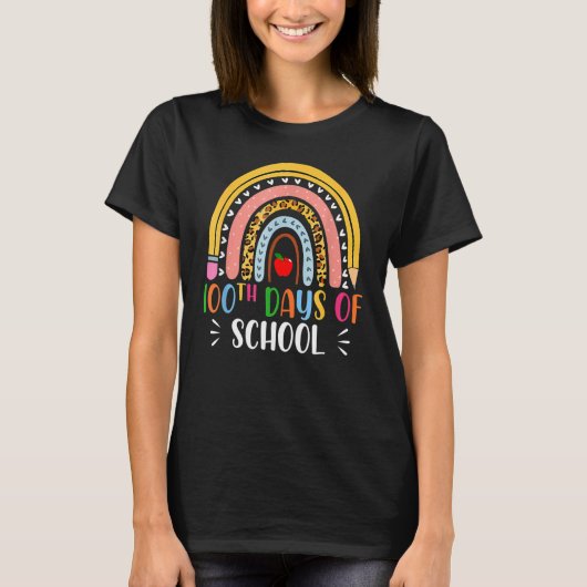 100th Day Of School Teacher 100 Days Smarter Boho  T-shirt (Voorkant)