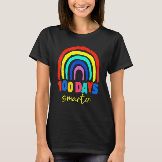 100th Day Of School Teacher 100 Days Smarter Boho  T-shirt (Voorkant)