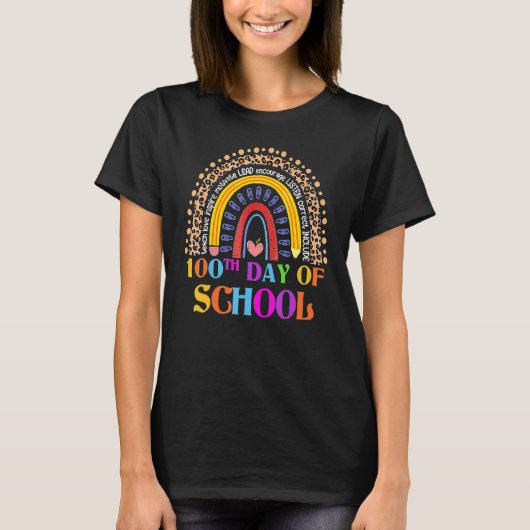 100th Day Of School Teacher 100 Days Smarter Boho  T-shirt (Voorkant)