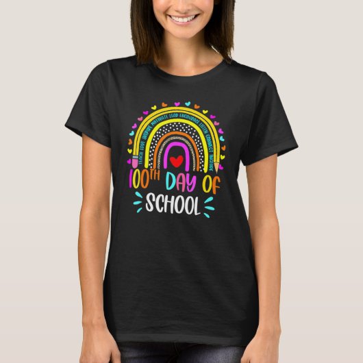 100th Day Of School Teacher 100 Days Smarter Boho  T-shirt (Voorkant)