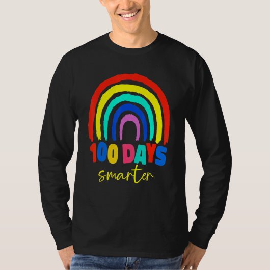 100th Day Of School Teacher 100 Days Smarter Boho  T-shirt (Voorkant)