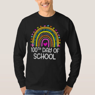 100th Day Of School Teacher 100 Days Smarter Rain T-shirt