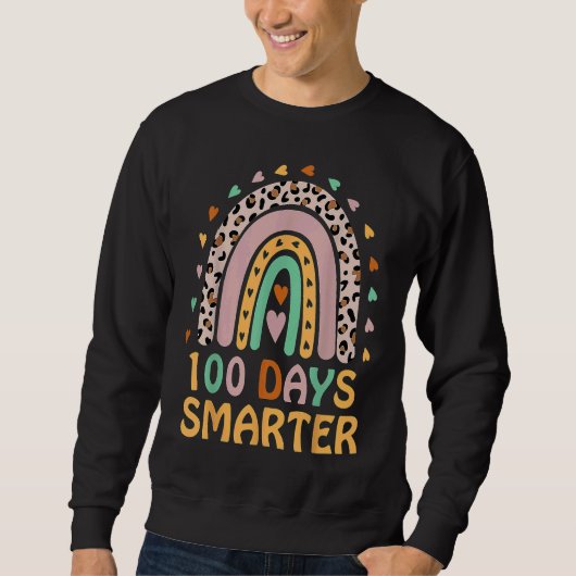 100th Day of School Teacher 100 Days Smarter Rain Trui (Voorkant)