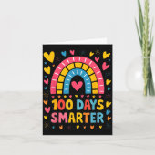 100th Day Of School Teacher 100 Days Smarter Rainb Kaart (Voorkant)
