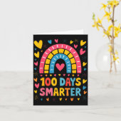 100th Day Of School Teacher 100 Days Smarter Rainb Kaart (Gele Bloem)