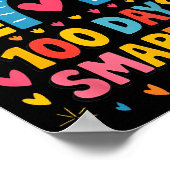 100th Day Of School Teacher 100 Days Smarter Rainb Poster (Hoek)
