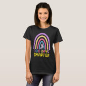 100th Day of School Teacher 100 Days Smarter Rainb T-shirt (Voorkant volledig)