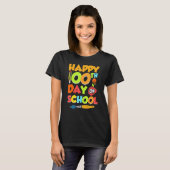 100th Day Of School Teacher 100 Days Smarter Rainb T-shirt (Voorkant volledig)