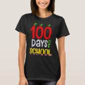 100th Day Of School Teacher 100 Days Smarter Rainb T-shirt (Voorkant)