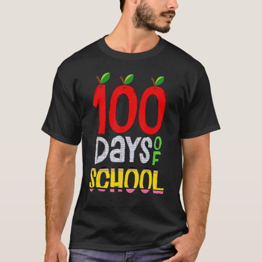 100th Day Of School Teacher 100 Days Smarter Rainb T-shirt (Voorkant)