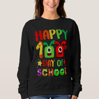 100th Day Of School Teacher 100 Days Smarter Rainb Trui