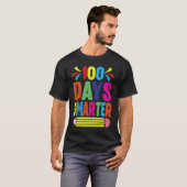 100th Day Of School Teacher   100 Days Smarter T-shirt (Voorkant volledig)