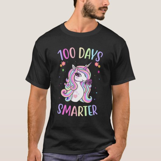 100th Day of School Teacher 100 days Smarter Unico T-shirt (Voorkant)