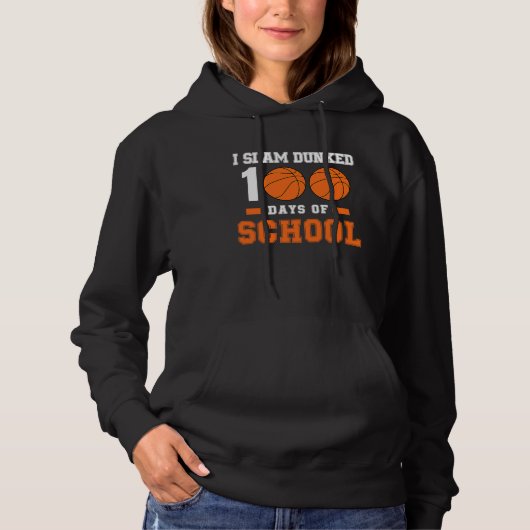 100th Day of School Teacher Coach Kids Child 100 D Hoodie (Voorkant)
