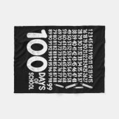 100th Day Of School Teacher Kids 100 Days Math Num Fleece Deken (Voorkant (Horizontaal))