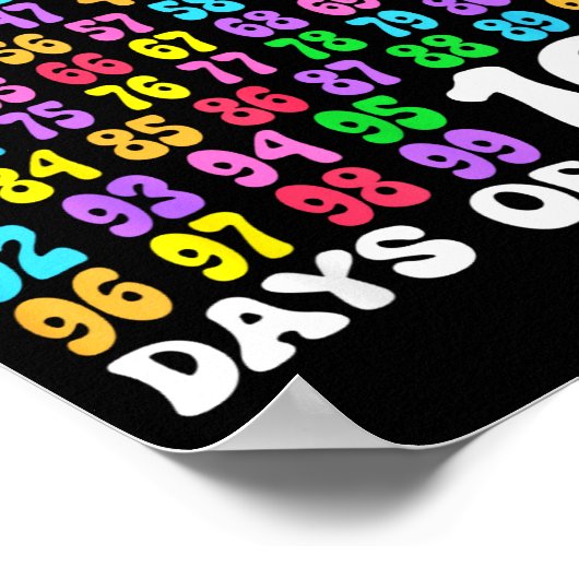 100th Day Of School Teacher Kids 100 Days Math Num Poster (Hoek)