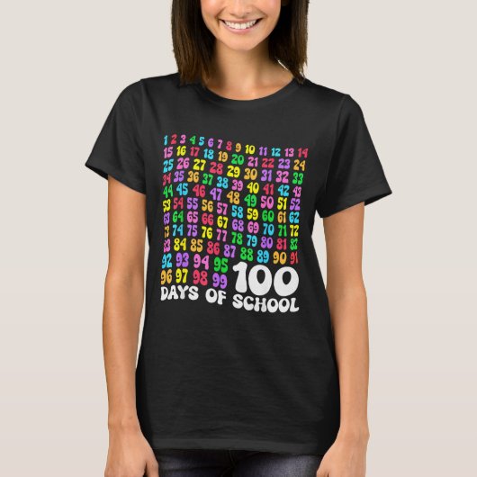 100th Day Of School Teacher Kids 100 Days Math Num T-shirt (Voorkant)