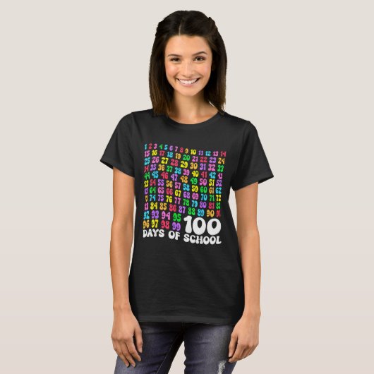 100th Day Of School Teacher Kids 100 Days Math Num T-shirt (Voorkant volledig)