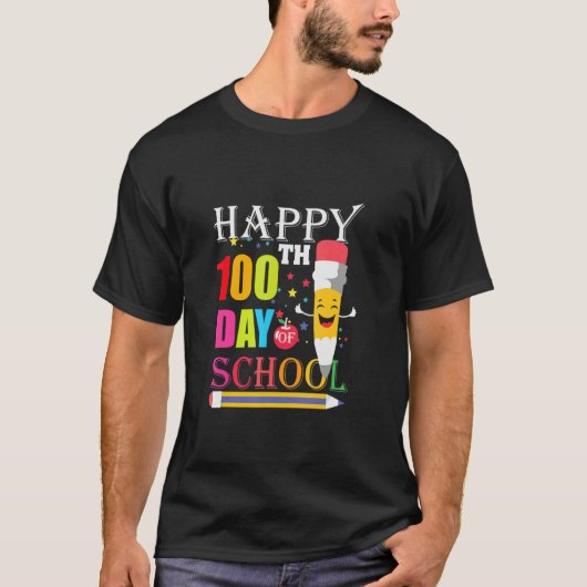100th Day Of School Teacher Kids 100 Days Of Schoo T-shirt (Voorkant)