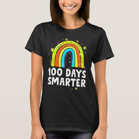 100th Day Of School Teacher Student 100 Days Smart T-shirt (Voorkant)