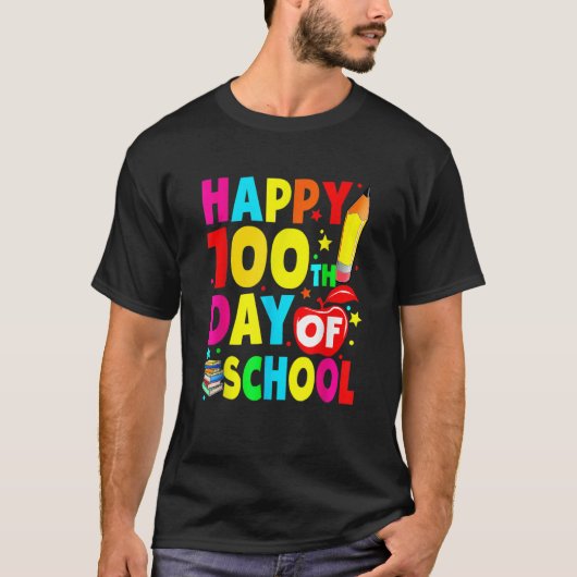 100th Day Of School Teachers Costume 100 Days Stud T-shirt (Voorkant)