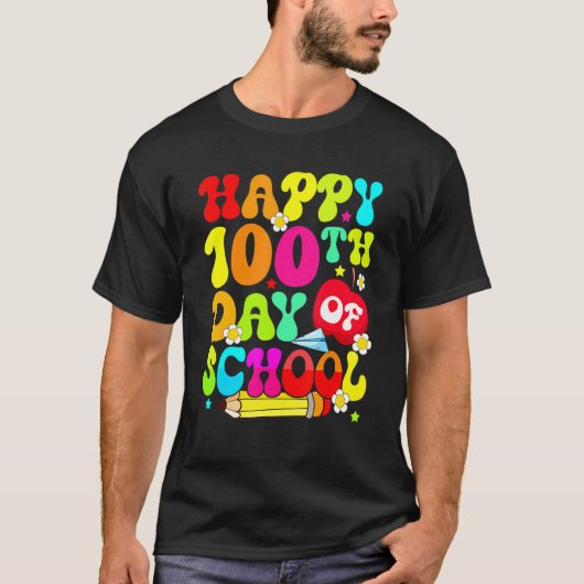 100th Day Of School Teachers Costume 100 Days Stud T-shirt (Voorkant)